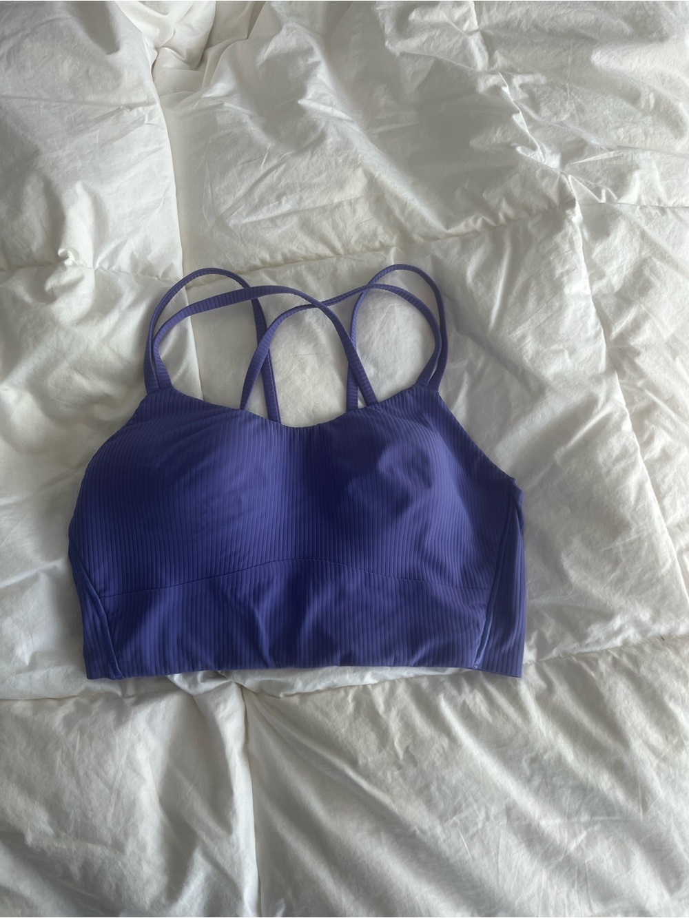 lululemon athletica Purple Ribbed Strappy Sports Bra